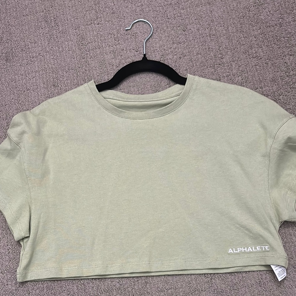 Alphalete Sage Green Crop Top